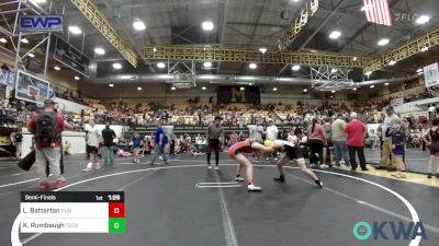 97-102 lbs Semifinal - Lily Batterton, Plainview Youth Wrestling Club vs Kylah Rumbaugh, Tecumseh Youth Wrestling