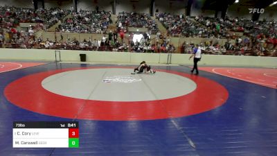 73 lbs Round Of 16 - Christian Cory, Level Up Wrestling Center vs Marley Carswell, Georgia