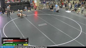 120 lbs Cons. Round 1 - Aiden Shields, KS vs Braiden Kort, NE