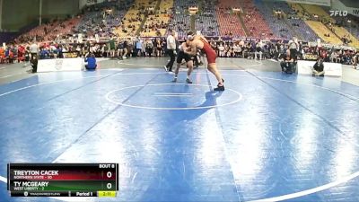 184 lbs Round 1 (16 Team) - Treyton Cacek, Northern State vs Ty McGeary, West Liberty