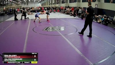 126 lbs Quarterfinal - Zaliyah Rodriguez, ReZults Wrestling vs Ema Gillespy, Takedown-City Wrestling