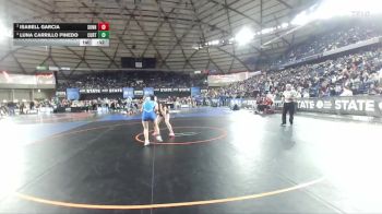 Girls 4A 120 lbs Cons. Semi - Luna Carrillo Pinedo, Curtis (Girls) vs Isabell Garcia, Sunnyside (Girls)