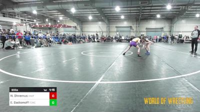 90 lbs Round Of 16 - Nora Ohnemus, Unaffiliated vs Easton Dadiomoff, TCWC