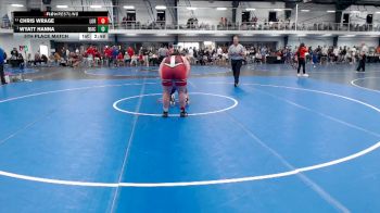 Silver 285 lbs 5th Place Match - Wyatt Hanna, North Iowa Area Community College vs Chris Wrage, Loras