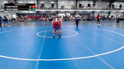 Silver 285 lbs 5th Place Match - Wyatt Hanna, North Iowa Area Community College vs Chris Wrage, Loras