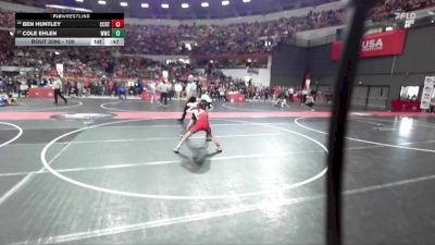 100 lbs Champ. Round 1 - Cole Ehlen, Whitewater Wrestling Club vs Ben Huntley, Brillion Wrestling Club