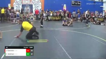 46 lbs Round 2 (6 Team) - Jett Cavazos, No Escape Wrestling Academy vs Eli Veldman, Midwest Xtreme Wrestling