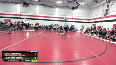 65 lbs Cons. Round 1 - Treyton Crabtree, Higginsville Youth Wrestling vs Christian Powell, Lexington Youth Wrestling Club