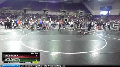 53 lbs Cons. Round 2 - Jaxon Devaul, Pikes Peak Warriors Wrestling vs Jacob Cordova, SLV Elite Wrestling Club