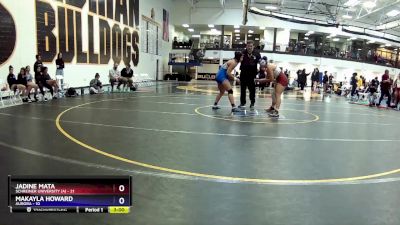 160 lbs Round 3 (16 Team) - Makayla Howard, Aurora vs Jadine Mata, Schreiner University (A)