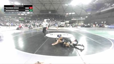Boys 3A 106 lbs Cons. Round 3 - Maximus Duran, River Ridge vs Mohammed Nur, Rainier Beach