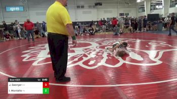 65-J lbs Quarterfinal - Jacob Georger, OH vs Ian Montalto, PA