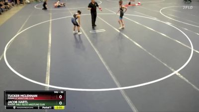 92 lbs Champ. Round 1 - Tucker McLennan, Pinnacle Wrestling Club vs Jacob Hartl, Rogers Area Youth Wrestling Club