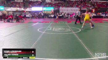 A - 126 lbs Cons. Round 2 - Holden Hoiness, Laurel vs Ryder Lufborough, Custer Co. (Miles City)