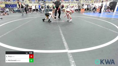 67 lbs Semifinal - Easton Pick, Grove Takedown Club vs Judge McDonald, American Killer Bees Edmond