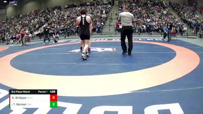 1A 190 lbs 3rd Place Match - Talan Renner, Diamond Ranch Academy vs Koda Bridges, Panguitch