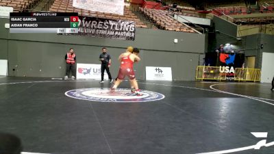 Cadet Boys Upper - 215 lbs 5th Place Match - Aidan Franco vs Isaac Garcia, North Coast Grapplers