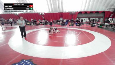 USA Junior Boys - 215 lbs Cons. Round 2 - TJ Dutcher, Wisconsin vs Gage Ruf, Darlington Wrestling Club