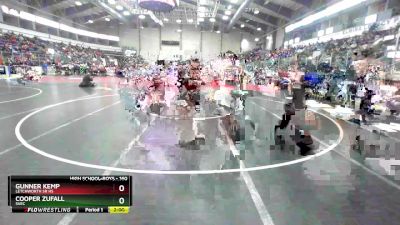 160 lbs Champ. Round 2 - Cooper Zufall, SVEC vs Gunner Kemp, Letchworth Sr HS