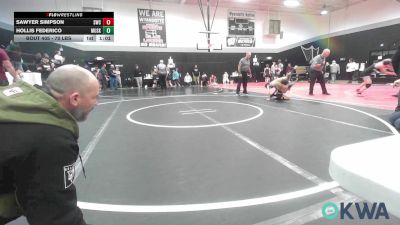 70 lbs Rr Rnd 2 - Sawyer Simpson, Salina Wrestling Club vs Hollis Federico, Muskogee Rougher Youth Wrestling
