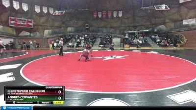 125 lbs Quarterfinal - Christopher Calderon, Mt. San Antonio College vs Andres Cervantes, Cuesta College