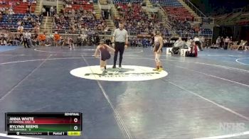 100 lbs Semis & 1st Wrestleback - Anna White, E1-Central Cass vs Rylynn Reems, W2-Bismarck