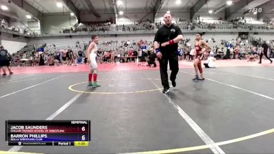 92 lbs Semifinal - Jacob Saunders, Collum Trained School Of Wrestling vs Barron Phillips, Rolla Wrestling Club