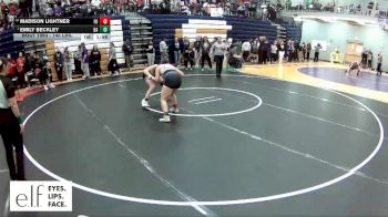 145 lbs. Semifinal - Emily Beckley, Broken Arrow vs Madison Lightner, Fort Osage