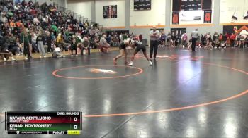 130 lbs Cons. Round 2 - Kenadi Montgomery, Pella vs Natalia Gentiluomo, Iowa City West