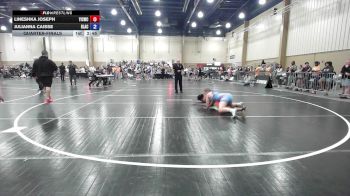 145 lbs Quarterfinal - Lineshka Joseph, Youth Impact Center Wrestling Club vs Julianna Caisse, Black Flag Wrestling Academy
