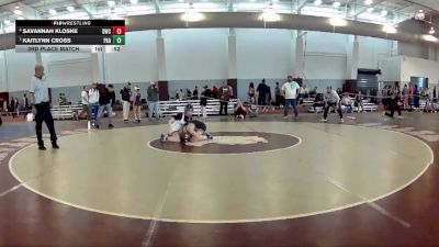 113-119 lbs 3rd Place Match - Kaitlynn Cross, Poquoson Athletic Association vs Savannah Kloske, Dinwiddie Wrestling Club