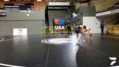 Junior Boys - 144 lbs Cons. Round 3 - Carter Corbella, Sutter Union High School Wrestling vs Maximo Cornejo