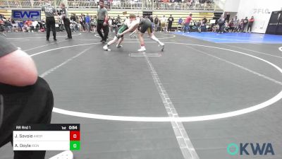 120 lbs Rr Rnd 1 - Jackson Savoie, American Killer Bees Edmond vs Abel Doyle, Iron Grapplers Wrestling Club