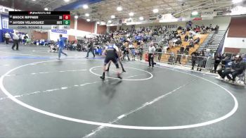 144 lbs Cons. Round 3 - Jaysen Velasquez, Duarte vs Brock Riffner, San Dimas