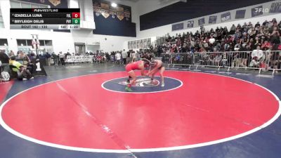 130 lbs Quarterfinal - Bryleigh Delis, Paloma Valley vs Izabella Luna, Fullerton