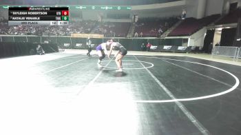 160 lbs 3rd Place - Tayleigh Robertson, Utah Tech (W) vs Natalie Venable, Tarleton State (W)