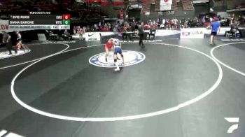Cons. Round 3 - Evie Rhoe, Castro Valley High School Wrestling vs Diana Barone, World Team Training Center