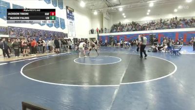 157 lbs Champ. Round 2 - Jackson Tiboni, Hanford vs Mason Faling, Lewiston