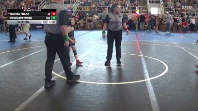 45 lbs Semifinal - Penelope Webb, Swanton Wrestling Club vs Danika Frank, Suicide Squad