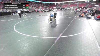 D3-157 lbs Cons. Round 1 - Connor Johnson, Weyauwega-Fremont vs Waylon Hargrove, Aquinas