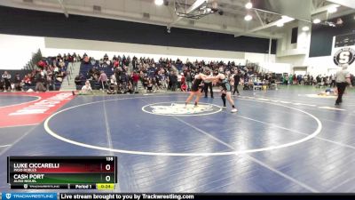 138 lbs Cons. Round 2 - Cash Port, Aliso Niguel vs Luke Ciccarelli, Paso Robles