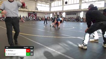 144 lbs Round 1 (6 Team) - Antonia Phillips, Charlies Angels Pink vs Katie Brensinger, Team Pennsylvania