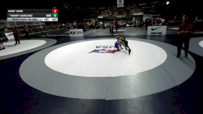 82 lbs Cons. Rd Of 16 - Henry Sanchez, USA Gold Wrestling Club vs Koby Hori