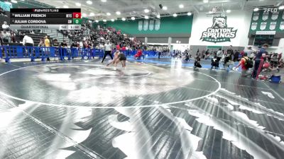 157 lbs Quarterfinal - Julian Cordova, Southwest vs William French, Mt Carmel