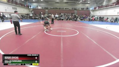 150 lbs Cons. Round 6 - Sergio Macias, Sahuarita High School vs Dallan Rawlings, Show Low