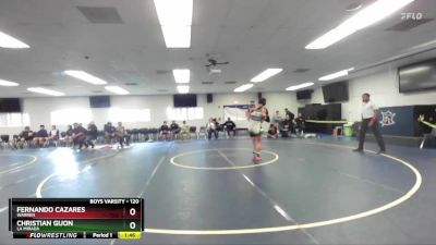 120 lbs Champ. Round 1 - Fernando Cazares, Warren vs Christian Gijon, La Mirada
