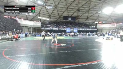 Girls 4A 130 lbs Champ. Round 1 - Angelina Daun, Auburn (Girls) vs Lexie Johnson, Sumner (Girls)