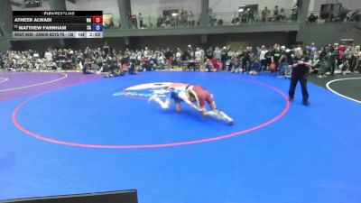 Junior Boys FS - 138 lbs Champ. Round 1 - Atheer Alwadi, WA vs Matthew Farnham, CA