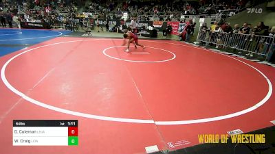 64 lbs Round Of 32 - Dominik Coleman, Legacy Dragons vs William Craig, Lions Wrestling Academy