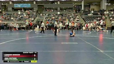 75 lbs Quarterfinal - Zeek Buchan, Sherman Challengers vs Connor Warson, DC Elite